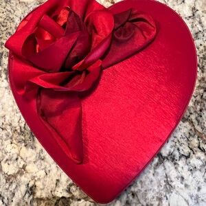 Chic Red Heart Box with Rose Detail